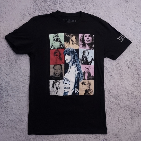 Taylor Swift Shirt Womens Small Eras Tour Graphic Print Top Double Sided Band S - Picture 1 of 8